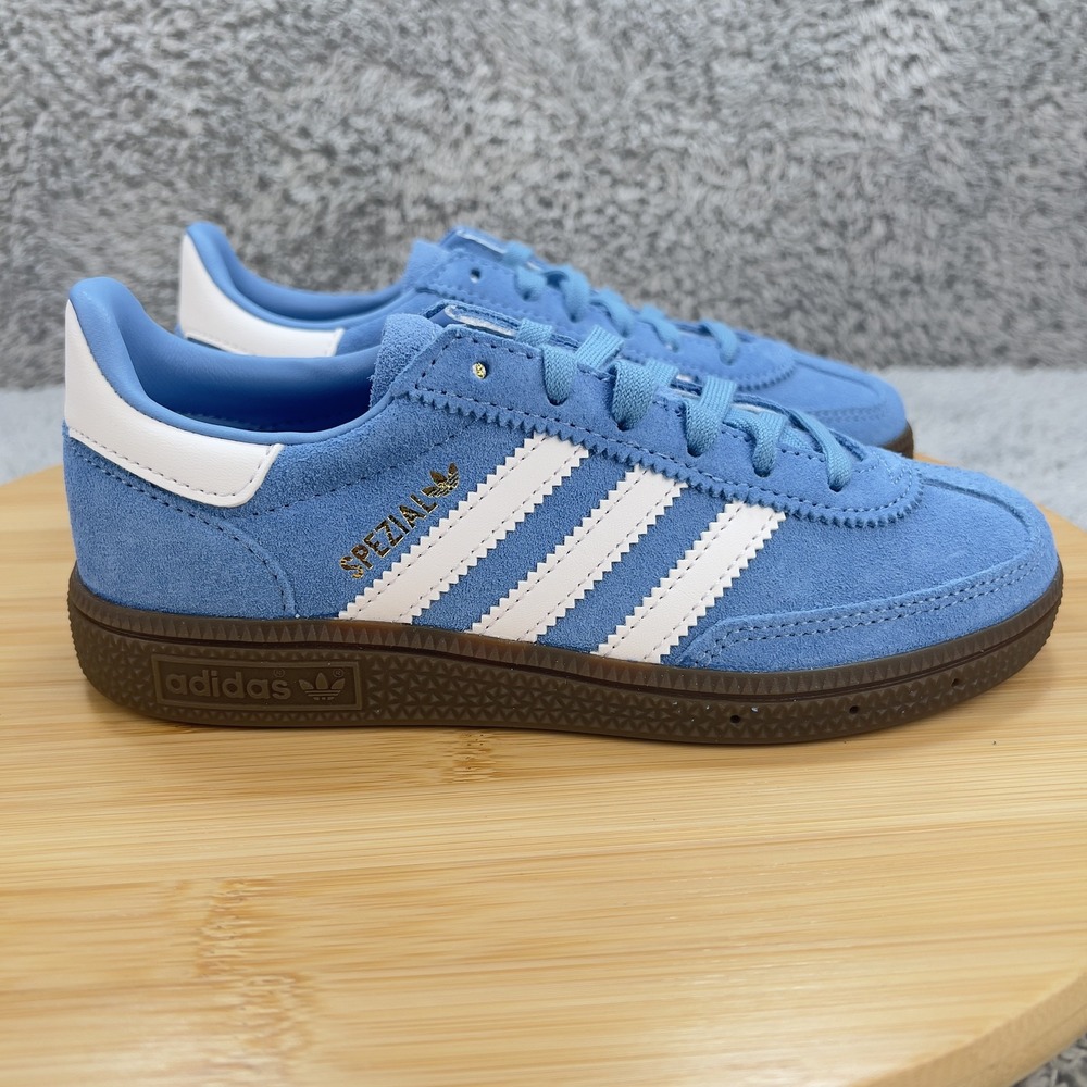 Adidas Handball Spezial Shoes Kids 13k Blue White Suede Gum Classic UNC Sneakers - Picture 3 of 12